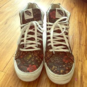 Vans vintage floral print high tops
